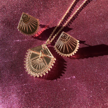 Load image into Gallery viewer, Anisha Parmar LOTUS STUDS & NECKLACE SET